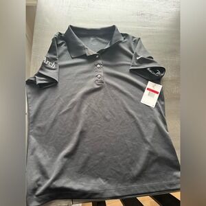 Nike Women's Golf Polo Large NWT – Black Dri-FIT Short Sleeve with "ARCH" Logo